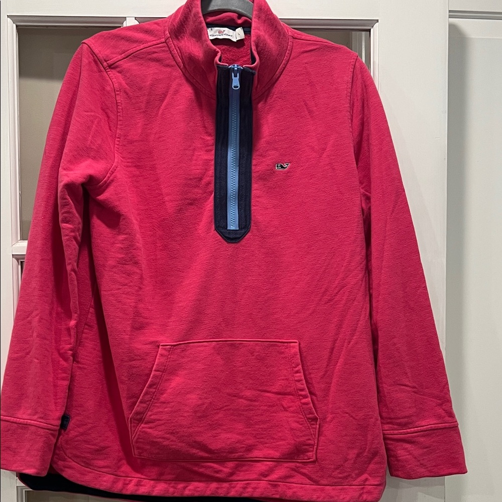 Vineyard Vines Red Half-Zip Sweater
